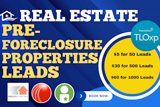 provide real estate preforeclosure leads with skip tracing