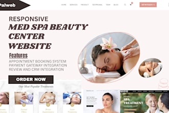 design medical spa massage beauty salon website