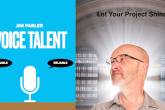 record a deep male voice over in american english