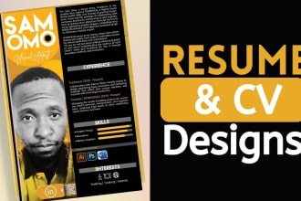 design professional resume or cv