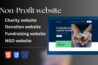 create nonprofit ngo charity fundraising donation websites