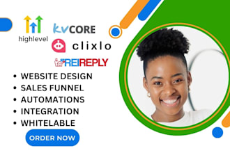 build gohighlevel websites kvcore reireply ghl landing pages ghl automation
