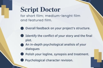 be your script doctor and fix your screenplay