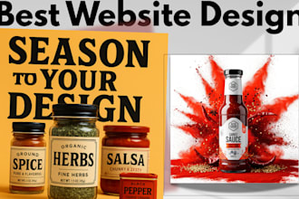 design seasoning website herbs, spice, rub, salsa, condiment pepper label design