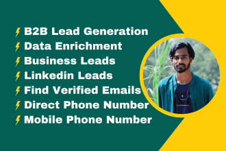 do b2b lead generation, data enrichment, direct or mobile phone number and email