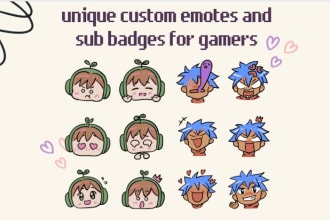 create unique custom emotes and sub badges for gamers