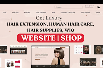 design hair extension website, facebook shop, hair care instagram, twitter shop