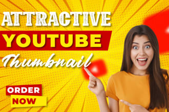 do clickable eye catching and attractive youtube thumbnails design