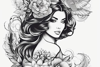 hand draw your stunning new tattoo design