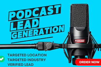 find influencer in social media, podcast leads and contact list building