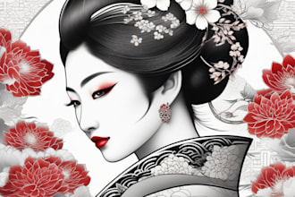 create original custom japanese tattoo design for you