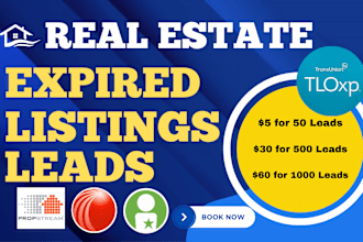 provide real estate expired listings leads with skip tracing