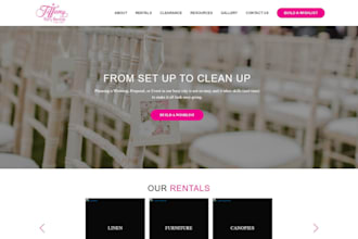 create party rental website with booking features, 360 photobooth website