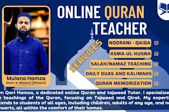 be your dedicated quran, nazra, hifz ul quran with tajweed teacher