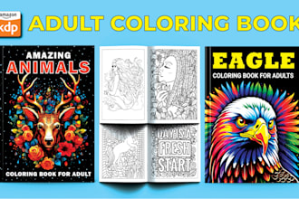 design amazon kdp coloring book cover coloring book pages for adults or kids