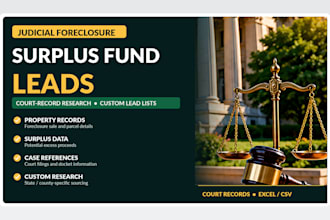 research judicial foreclosure surplus fund leads