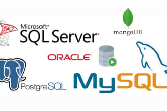 design database or write sql in mysql, postgresql, mssql, oracle, mongodb