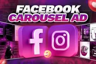design eye catching carousel for instagram and facebook ads