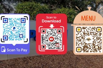 generate a custom professional qr code design with logo