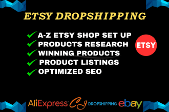 manage etsy drop shipping, upload manually top selling products on etsy store
