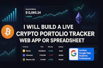 build a live crypto portfolio tracker web app or spreadsheet