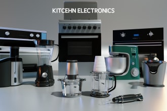 create 3d realistic renders of home appliances
