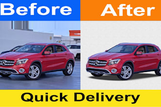 do car photo retouching and editing