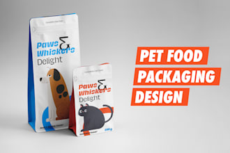 craft eye catching pet food packaging design