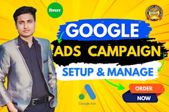 setup google ads adwords ppc ads campaign, display ads, search ads, management