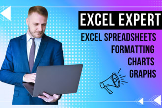 be professional for googlesheet, excel spreadsheet and excel charts and graphs