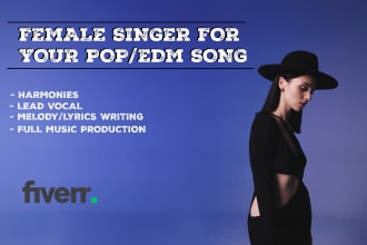 record powerful female vocal for your pop, edm song
