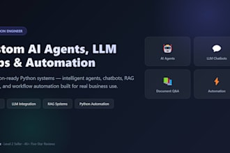 build custom ai agents, llm apps, and automation with python