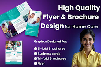 design flyer and brochure for home care business