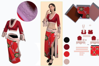 create 3d virtual cloth in clo3d and add graphics