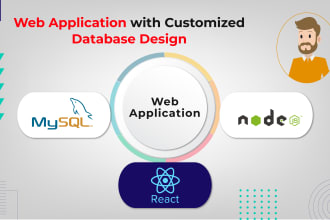 develop your custom web application with react , node js , database