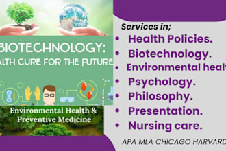 write quality nursing, public health, and healthcare content no ai no plagiarism