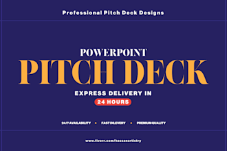 design a branded powerpoint and pitch deck presentation