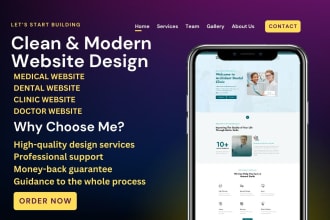 design medical healthcare website and dental website in wordpress