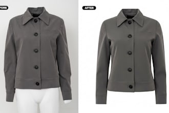 create ghost mannequin effect and neck joint for clothing