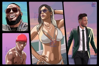 draw realistic gta 6 style for your photo on 24 hours