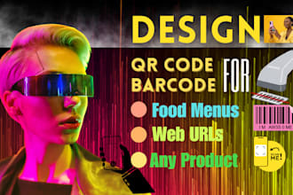 create qr and bar codes for food menus or any other document