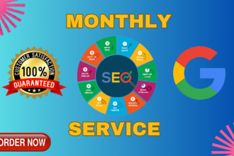 provide monthly white hat SEO to rank your website