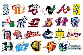 make custom nba, mlb, nfl, ncaa, ufc, and word logo with your name or brand