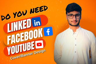 design professional linkedin, youtube, banners and facebook covers