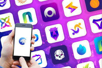 design modern app icon logo for ios and android