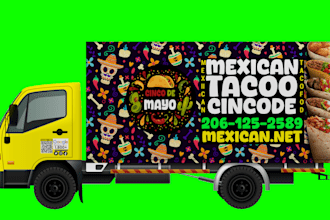 make custom car wrap, van wrap, trailer wrap, food truck wrap designs