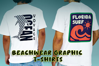 design vintage summer beach surf tshirt tropical marine retro vibes