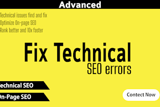 do technical SEO audit and fix for your website
