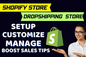 build shopify store or dropshipping shopify website