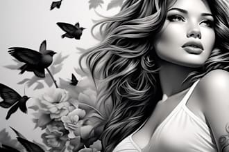 high end linework tattoo design for you